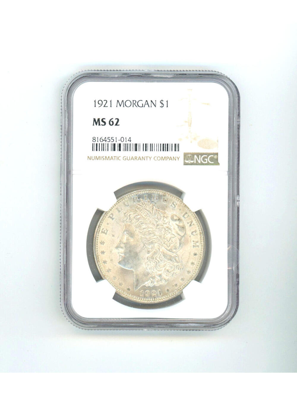 1921 Morgan Silver Dollar NGC MS62 Frosty White Premium Quality Coin